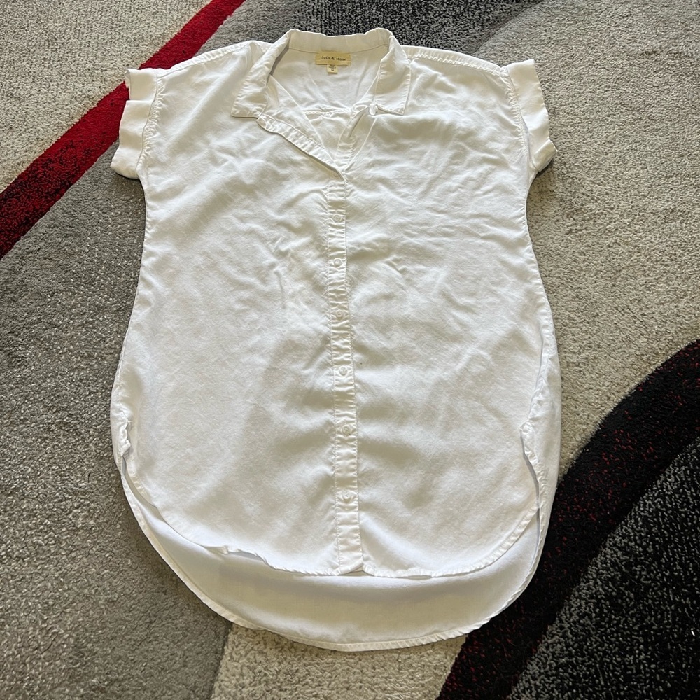 Cloth & Stone White Button Down Shirt